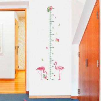 Flamingo Leaf Kids Growth Chart Decals