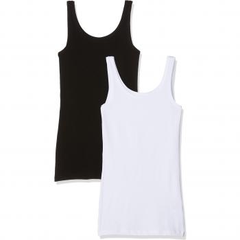 Only Onllive Love New Long Tank Top 2pk Noos Camiseta sin Mangas, Pack de 2 para Mujer