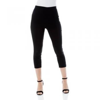 Size 14 Roman Cropped Stretch Leggings 3/4 Pedal Pushers Black