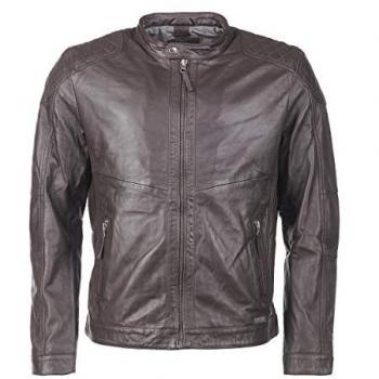 Mustang Herren Lederjacke Max Regular Fit Braun M