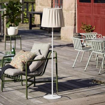 Lampada da terra da esterno Agnar, 140 cm, bianco/beige