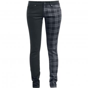Rock Rebel by EMP Damen Stoffhose Skarlett schwarz/grau W26L32 bis W32L34