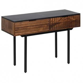 Tavolo d'ingresso ABNER in Metallo e Legno di Mango, 110 x 40 x 76 cm
