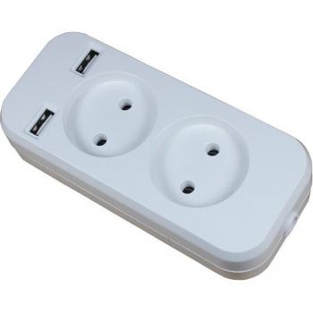 Toma USB Madera Dual 5V2A – Fijación Rápida
