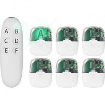 Rastreador de llaves y mascotas, control remoto incluido, 7 piezas (1+6)