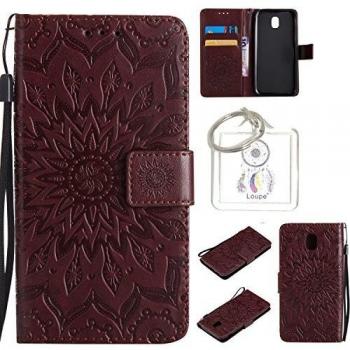 J5 2017 EU – Luxus‑PU Lederhülle mit graviertem Design, faltbar
