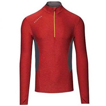 Rotes Dare 2B Trivial II Herren-Fahrradtrikot – Halber Reißverschluss, schnell trocknen