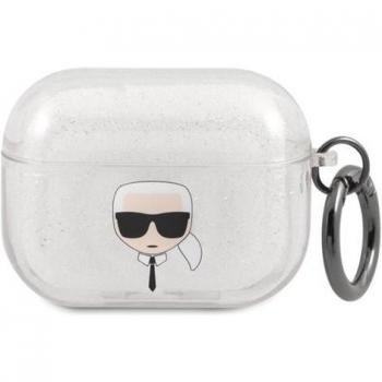 Coque Karl Lagerfeld Argent Pailleté pour AirPods Pro