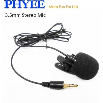 1.5M Bluetooth Stereo External Mic Clip-on 3.5mm Gold-plated Aux for Car Radio