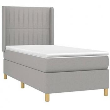 Sommer à lattes gris clair 90x190 cm – lit adulte moderne