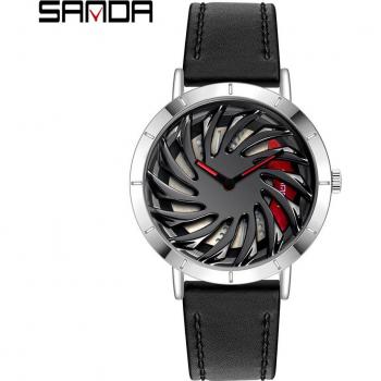 Reloj de Hombre con Diseño de Rueda de Coche