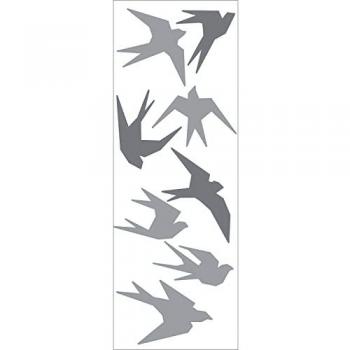 Stickers Électrostatiques Hirondelles Grises 68x24cm