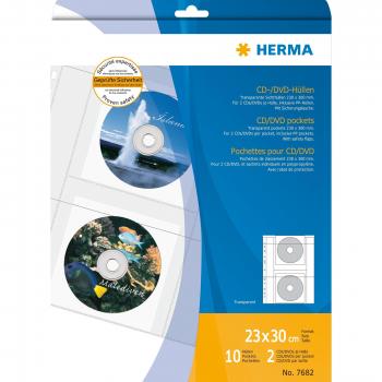 HERMA 7682 Ordner-Sichthüllen – Kunststoff, 10 Packungen, DIN A4