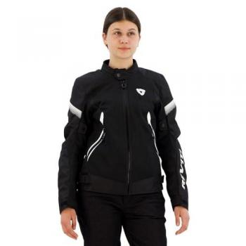 Revit Control Air H2O Veste Textile Moto Femme Noir Blanc Taille 40