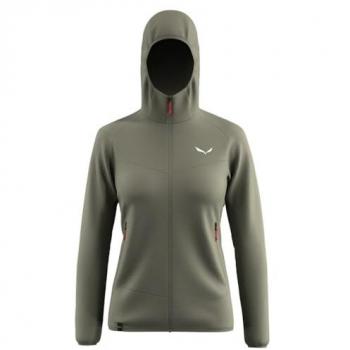 Giacca con Cappuccio Salewa Puez Altavia Polarlite Verde Canna Donna 34