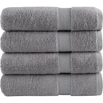 Essuie-mains de qualité supérieure solund 4 pcs gris 600 g/m² Vidaxl