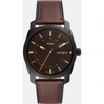 FOSSIL Reloj Hombre Fossil Machine Negro Cuero Resistente Al Agua