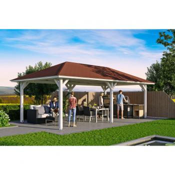Porta Scorrevole Completo con Binario 183cm, Rotelle e Minuteria, Bianco