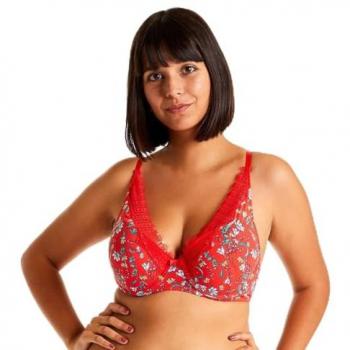 Soutien-gorge ampliforme coque moulée rouge 85C
