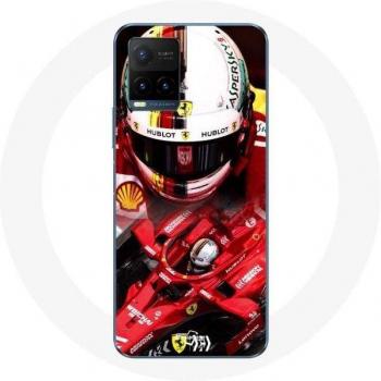 Coque Vivo Y21s 2021 / Y21 2021 F1 Sebastian Vettel Color Rojo