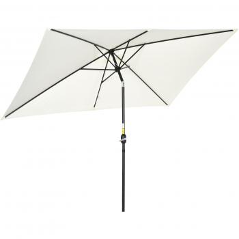 Parasol de Terraza Piscina Patio – Sombrilla de Jardín Outsunny 200×300×253 cm en Aluminio (Anti‑UV)