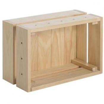 Caja Apilable de Madera Nórdica 25,6×38,4×18 cm
