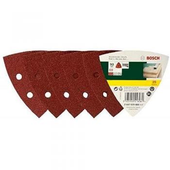 Carta abrasiva a delta a strappo perforata Bosch 2607019488 60 grani 93 mm 25 pz