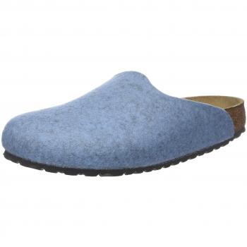 BIRKENSTOCK Damen Amsterdam Pantoffeln, blau, 42 EU