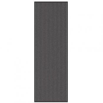 Striped Black/Gray Polypropylene‑PVC Entry Mat – 60x180 cm (VidaXL)