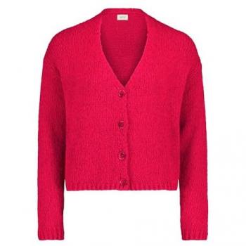 Cartoon Strick-Cardigan mit V-Ausschnitt (1-tlg) Rippbündchen