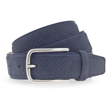 Vanzetti Premium Blue Leather Belt, 95 cm