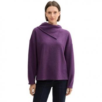 TOM TAILOR Sweatshirt mit asymmetrischem Kragen