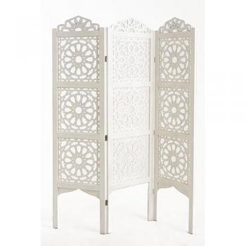 Biombo decorativo Alhambra Madera Blanco