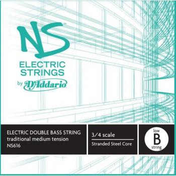 Corde unique NS616 (Si grave) – Contrebasse 3/4 – Medium – D'Addario