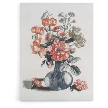 Classic Floral Arrangement Wall Art – White Vase, 12x16