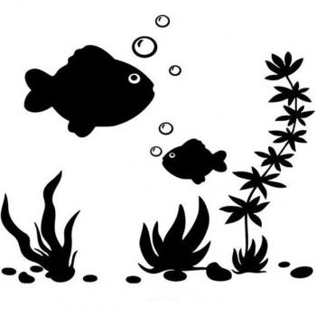Aquatic Life Toilet Glass Decoration