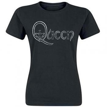 Queen Logo T-Shirt in Schwarz (Größe L)