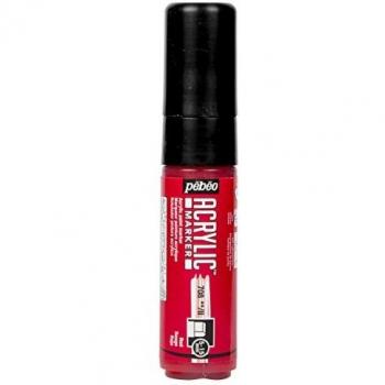 Pebeo 5‑15 mm Flat‑Tip Acrylic Marker in Red