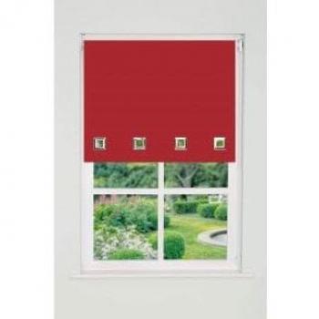 Red Square Eyelet Edge Roller Blind 150cm