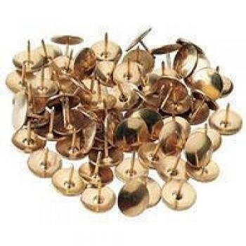Clipper Brass Drawing Pins 9.5mm