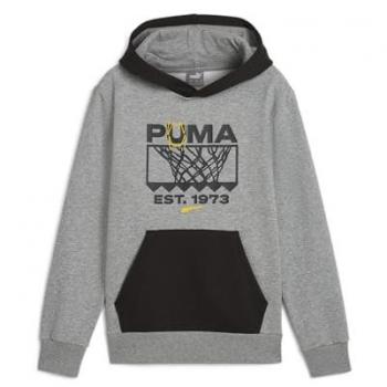 Puma para niño. 62802403 Sudadera Basketball Winnings S gris (12años= 152cm), Casual, Deportivo, Multideporte, Sostenible, moda infantil, Pu
