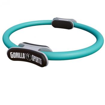 Anneau de Pilates GORILLA SPORTS 36 cm – Bleu Turquoise, Sac Inclus