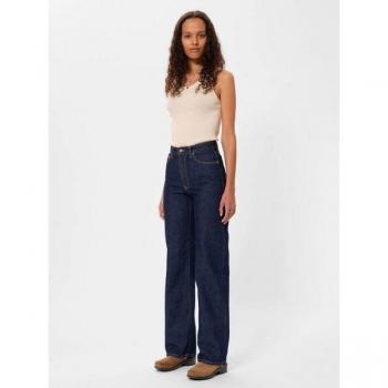 Jeans donna a vita media Nudie Clean Eileen Blu Classico