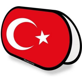 Polish‑Ready Turkey Oval Flag – 70 by 120 cm – Polyester – Two‑Way Print – Retractable