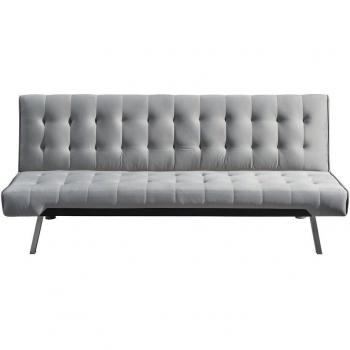 Diván Cama Nahía 168 cm Gris en Terciopelo