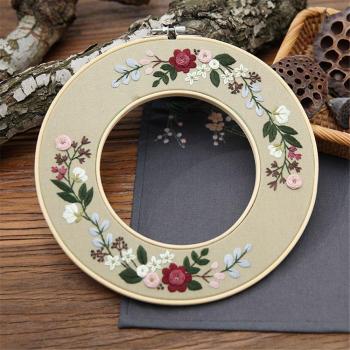 Cotton Linen Flower Embroidery Craft