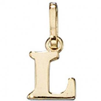 Buchstabenanhänger L 333 Gold Gelbgold