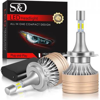 Luz LED de Automóvil 100W H7 H4 Canbus 25000LM Turbo