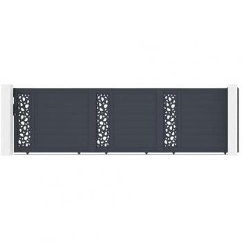 Puerta corredera 5m sunny 500 x 140cm aluminio gris