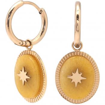Aros «Une Etoile est Née» Ágata Dorada 12 mm – 17×14 mm